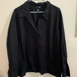 Black 3/4 Sleeve Button Shirt Size 26/28